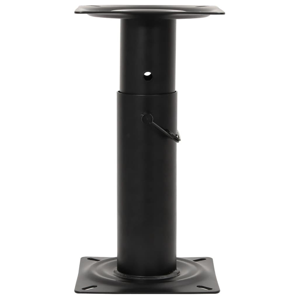 Juego de asientos plegables para barcos con respaldo bajo, consola regulable en altura de 28 a 45,5 cm, PVC y poliuretano, base de acero, 100 kg, para accesorios de velero y yates