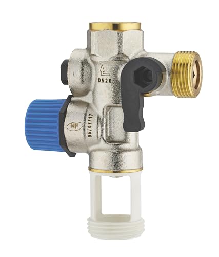 Groupe de sécurité droit norme NF 20x27 (3/4) siège inox anti corrosion chauffe eau/cumulus NOYON & THIEBAULT