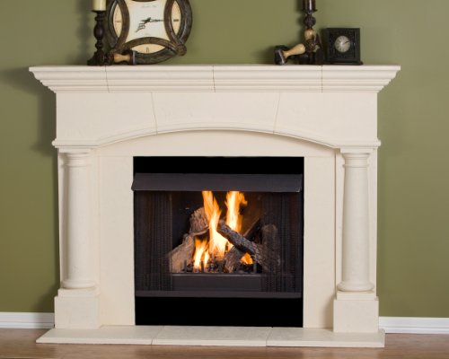 Kington Thin Cast Stone Adjustable Fireplace Mantel Kit - Complete Kit Includes Hearth And Adjustable Interior Filler Panels #TOP9