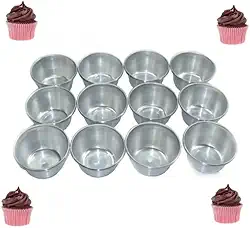 Forminha Para Cupcake Padrão Com 12 Peças Em Alumínio