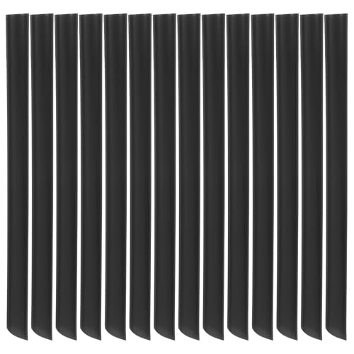 500 pitillos negros 19 cm punta gruesa para bebidas miniatura 1