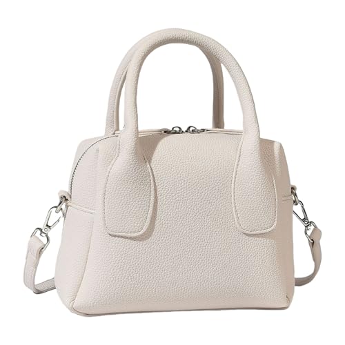 Sac à bandoulière blanc Morain en cuir synthétique avec poignée supérieure pour femme
