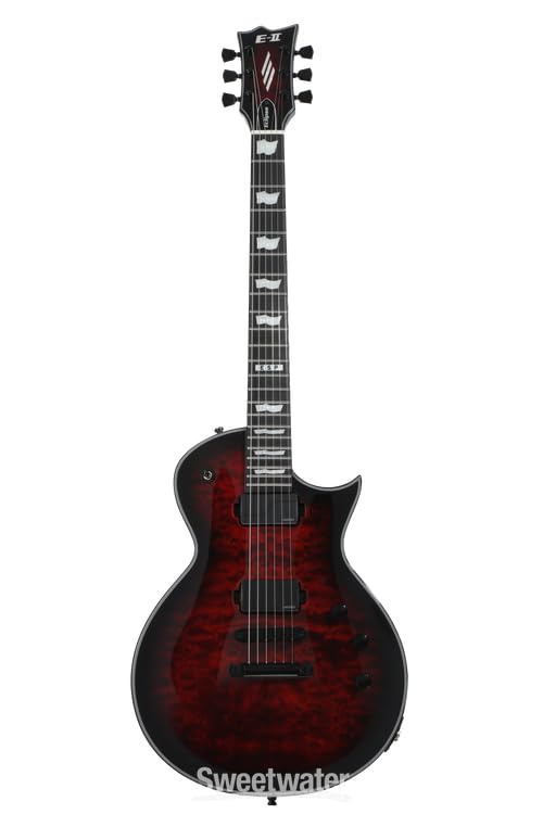 Amazon.com: ESP E-II Eclipse QM Electric Guitar - See-thru Black