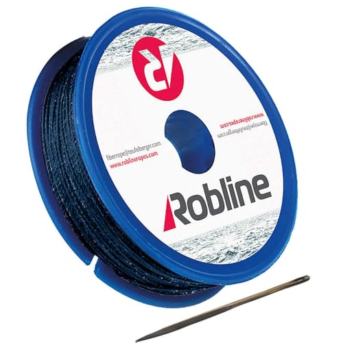FSE Robline Waxed Tackle Yarn Whipping Twine Kit w/Needle - Dark Navy Blue - 0.8mm x 80M