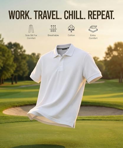 Image of Scott International Cotton Polo T Shirt | Collar Half Sleeves Plain T-Shirt | Tshirt for Men Stylish | Casual Tee for Office, Sports, Gym & Everyday Comfort | Men's Breathable All-Season Tshirt