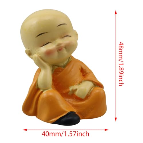 4 Figuras Mini Buda Kung Fu de Resina 1.57x1.5x1.89 in miniatura 4