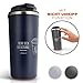 Produktbild uNature Nicht Umfall Trinkbecher aus Edelstahl Tee & Kaffee zum mitnehmen| 500ml Perfekter Getränkebecher Kaffeebecher mit Deckel - Doppelwandig nachhaltiger Kaffee to Go Becher Blau