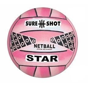Sure Shot Star Netball Pink 4 Size