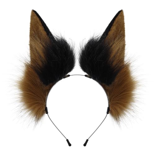 Oreilles d'animaux en fourrure mignon couvre-chef de cosplay pour femme