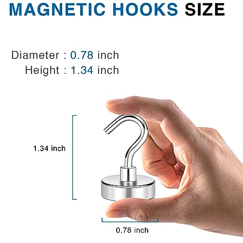 image for LOVIMAG Strong Magnetic Hooks Heavy Duty, 40lbs Magnet Hooks for Cruis