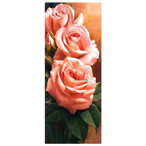 Diamond Painting Fleur Rose pour Décoration Salon Moderne 50x150