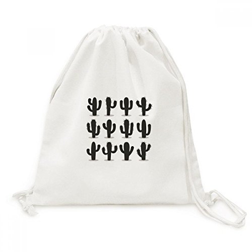 Sac à dos cordon plantes succulentes en toile sac de voyage léger imprimé cactus nature