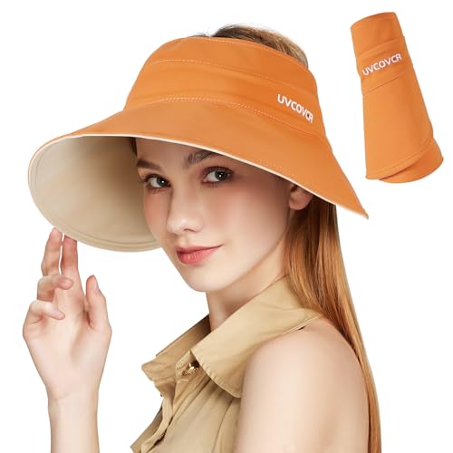 AYPOW Cappello Pescatore Donna Estivo, Moda Cappello da Sole Cotone a Tesa Larga Pieghevole, UV Protezione Cappellino a Secchiello Bucket Hat da Esterno per Spiaggia All'aperto Trekking