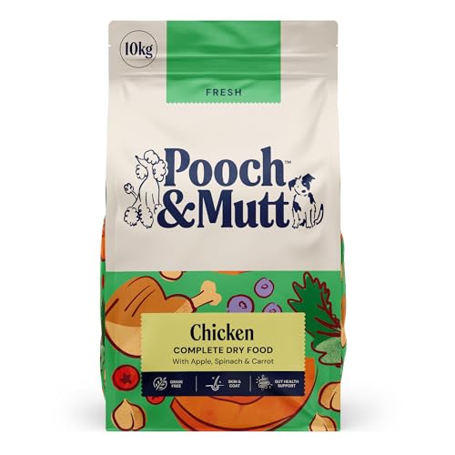 Pooch & Mutt - Fresh Chicken Dog Food, Grain Free Complete Dry Dog Food, 10kg (packaging may vary)