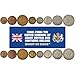 8 Novelty Coin Set from United Kingdom | Token Set Collection | Eurasian Wren | Three-masted Ship | Britannia | Elizabeth II | Made in 1954-1970