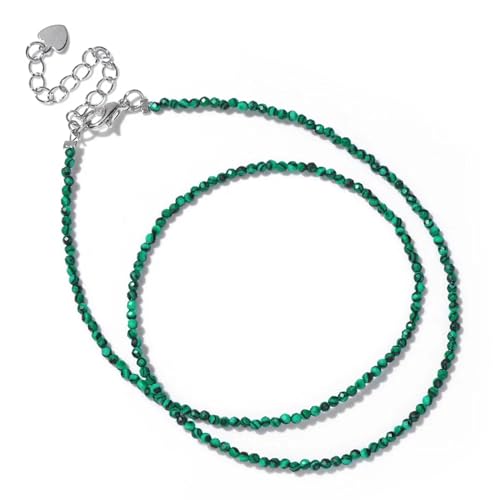 Collier malachite pour hommes et femmes | Bijou tendance en pierres naturelles