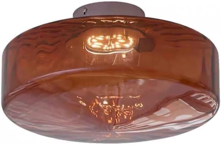 Plafonnier en verre ambré moderne pour dire adieu aux éclairages agressifs de chambre
