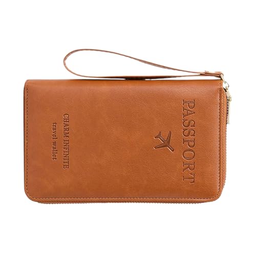 Custodia per passaporto, robusta custodia per passaporto, 11,4 x 2,9 x 19 cm, design antifurto, portafoglio da viaggio sicuro per tasca, denaro, carte, lavoro, shopping, escursionismo, aeroporto
