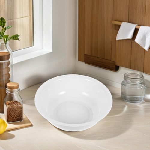Bassine en émail design rétro classique avec finition blanche durable