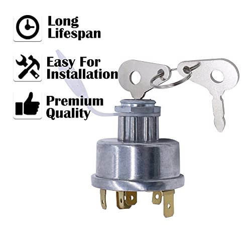 HISports Universal Tractor Plant Ignition Switch 35670 - with 2 Keys Car Ignition Lock Switch Compatible with Massey Ferguson JCB AS Lucas 54033922 34288 - Image 5