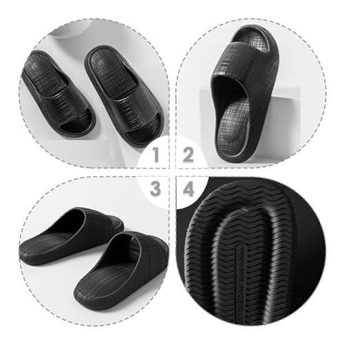 Non Slip Shower Slippers for Men Women Quick Dry Open Toe Slide Sandals for Indoor Outdoor House Bath Spa Travel Daily Casual Use4