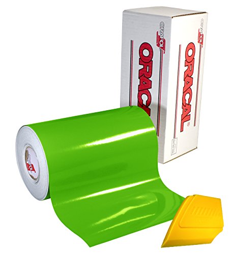 Rouleau vinyle Oracal 751 vert tilleul pour personnaliser vos vitrines et vélos au traceur