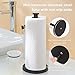 NearMoon Standing Paper Towel Holder, Kitchen Paper Towel Tissue Holder- for Bathroom Countertop, Standard or Jumbo-Sized Roll Paper (with Stainless Steel Base, Matte Black)