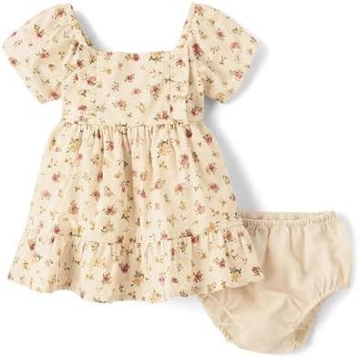 The Children's Place Baby Girls' and Newborn Short Sleeve Ruffle ...