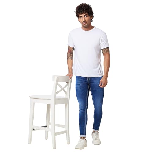 Image of Spykar Men's Skinny Fit Low-Rise Casual Jeans