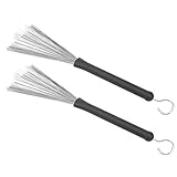 Jazz Brush, Drum Sticks Set Edelstahl Retractable Drum Brush, bequemes Schlagzeugzubehör Musikliebhaber Geschenk für Schlagzeuger Anfänger Performance Zubehör