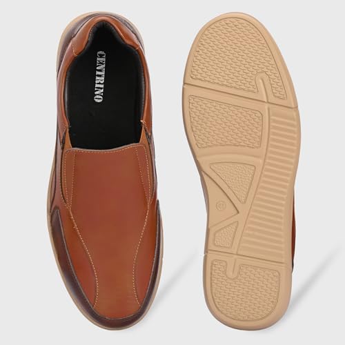 Image of Centrino Office Loafers for Man | Casual Shoes for Men Stylish | Slip-On with Cushioned Insole | Lightweight Comfortable | Loafer Shoes for Men | Hand-Stitched Moccasin Design | Mens Shoes Professional (9517)