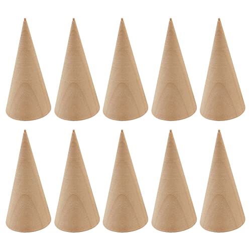 指輪 スタンド 指輪立て リングスタンド 木製 ディスプレイ 10個セット 展示 スタンド 雑貨 インテリア アクセサリー 円錐形 指輪展示 指輪置き リングホルダー 指輪の保管 インテリア