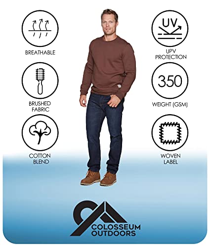 Colosseum Outdoors Men's Brooks Ii Super Heavyweight Workwear Crewneck Sweatshirt (Vintage Brown, Large) #TOP4