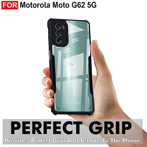 Image of Zapcase Back Case Cover for Motorola Moto G62 5G | Compatible for Motorola Moto G62 5G Back Case Cover | Clear Case for with Camera Protection | (TPU + PC | Matte Black)