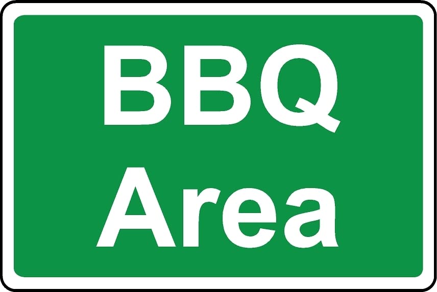 BBQ Area Safety Sign - 1mm Plastic Sign (400mm x 300mm)