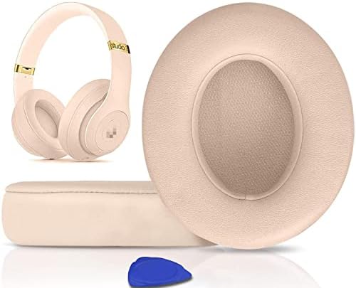 SoloWIT Replacement Ear Pads Cushions for Beats Studio 2.0 & 3 Wired/Wireless OVER-EAR Headphones, Earpads with Soft Protein Leather, Noise Isolation Memory Foam (Black)