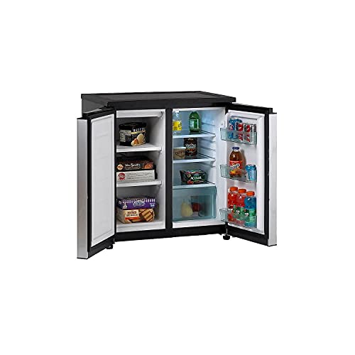Avanti RMS550PS 5.5 CF Side by Side Refrigerator/Freezer, Black/Stainless Steel on Fridge.com