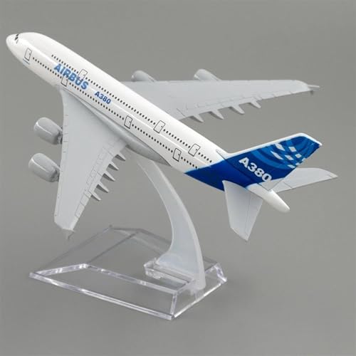 Modelo de avión Airbus A380 miniatura metálica para decoración de oficinas 4