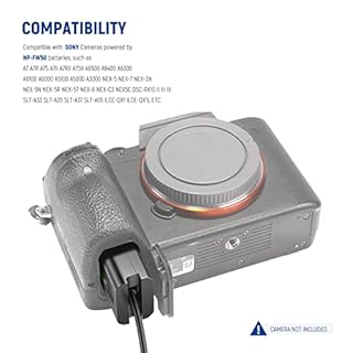 NEEWER AC-PW20 Dummy Battery with AC/DC Coupler Power Adapter Replacement for NP-FW50 Power Supply Compatible with Sony A7/7R/7S A7II/7RII/7SII A6500/6400/6300/6100 NEX3/5/6/7 DSC-RX10 II III IV