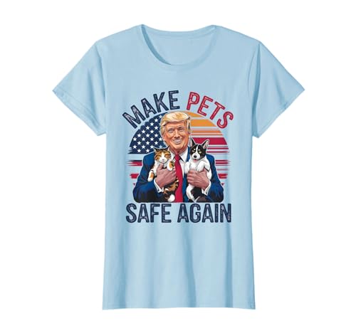 Make Pets Safe Again Vote Trump Save Our Pets Cats Dogs 2024 T-Shirt