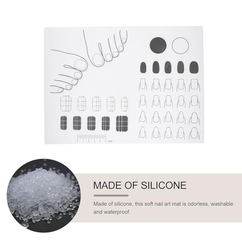 Acrylic Nail Training Mat Silicone Pad 28x21cm miniatura 6
