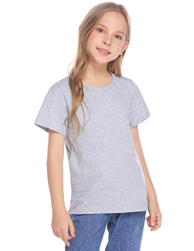 Greatchy Girls' 3-Pack Short Sleeve Tees Cotton T Shirts Tops Tee #TOP3