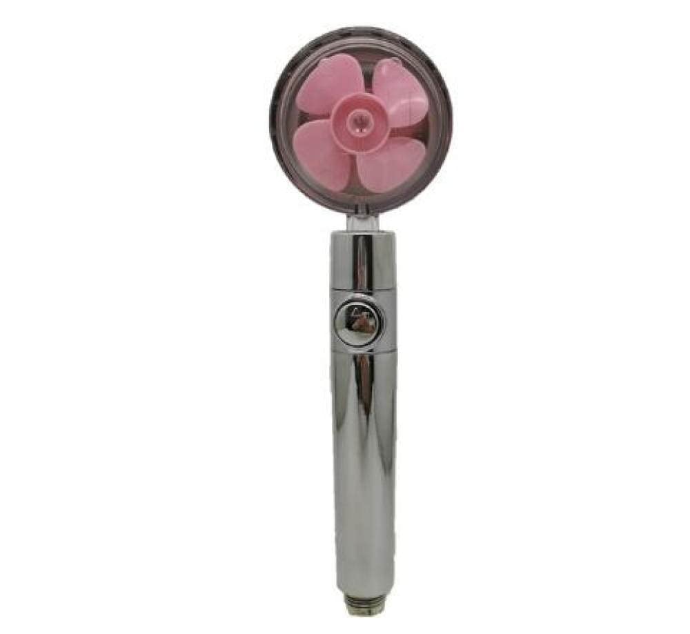 Pommeau de douche rotatif rose pour salle de bain moderne et zen