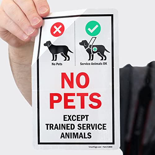 Autocollant vitre No Pets pour commerce 20x13 cm