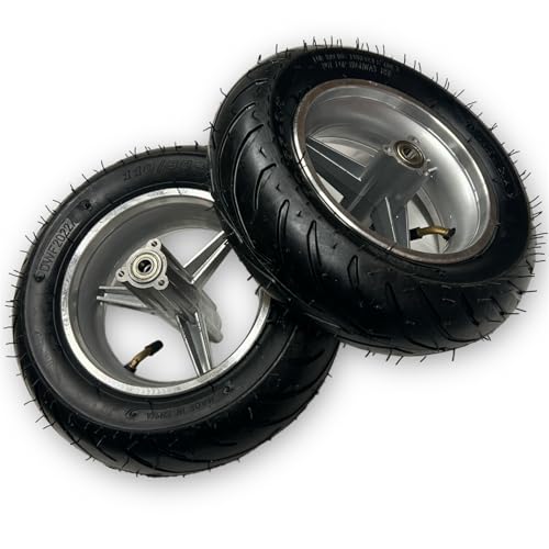 Red Circles Mini Moto Wheels Set - Includes Bearings - Tyre Size 110/50-6.5 Rear & 90/65-6.5 Front - Designed For 6.5 Inch Rims - Perfect Upgrade For 