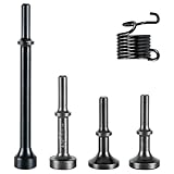 DUPDMKIN 5PCS Air Hammer Bits, Air Hammer Attachments for Pneumatic Tools, Air Chisel Bits with 0.401' Shank and Spring