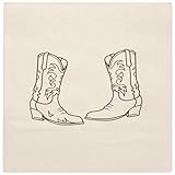 WRAPAHOLIC 50Pcs Cowboy Boots Cocktail Napkins - 3-Ply Western Wedding Disposable Paper Napkins for Cocktail Party and Western Cowboy Birthday Party - 5 x 5 In