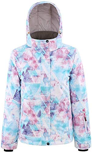 Veste de ski imperméable pour femme MU coupe-vent multicolore L