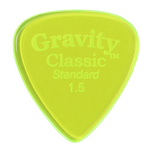 Gravity Picks Classic Guitar Pick - 1.5mm Fluorescent Green - Polished