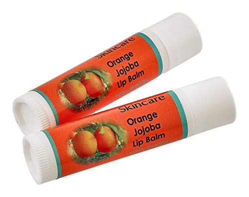 Desert Oasis Skincare Jojoba Öl Orange Lip Balm, Alle Natürliche, Kalt Gepresste Und Undeoderized Jojoba-Öl Und Leicht Parfümiert Mit Orangenschale, 2 Lip Balms (.15 Oz/4,6 G) 2 Einheiten Cover